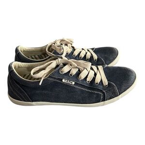 Taos Woman Denim Sneakers Size 11 Blue Comfort Sporty Casual